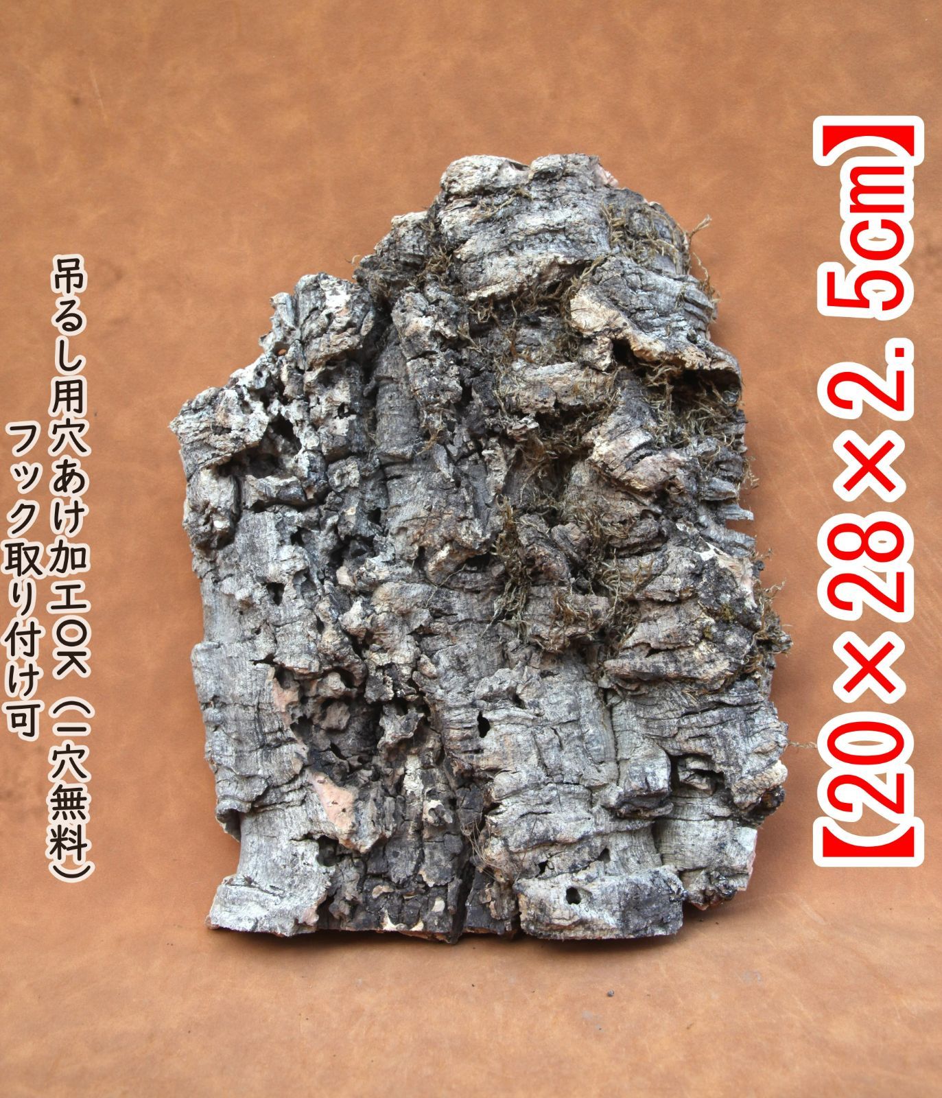 M538 ポルトガル産 厚め コルク樹皮 コルク板 バージンコルク 送料無料