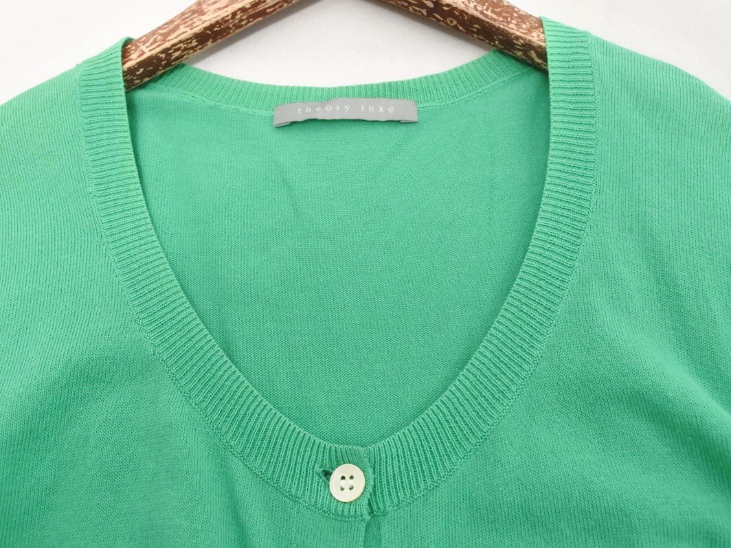 theory luxe セオリーリュクス カーディガン size38/緑