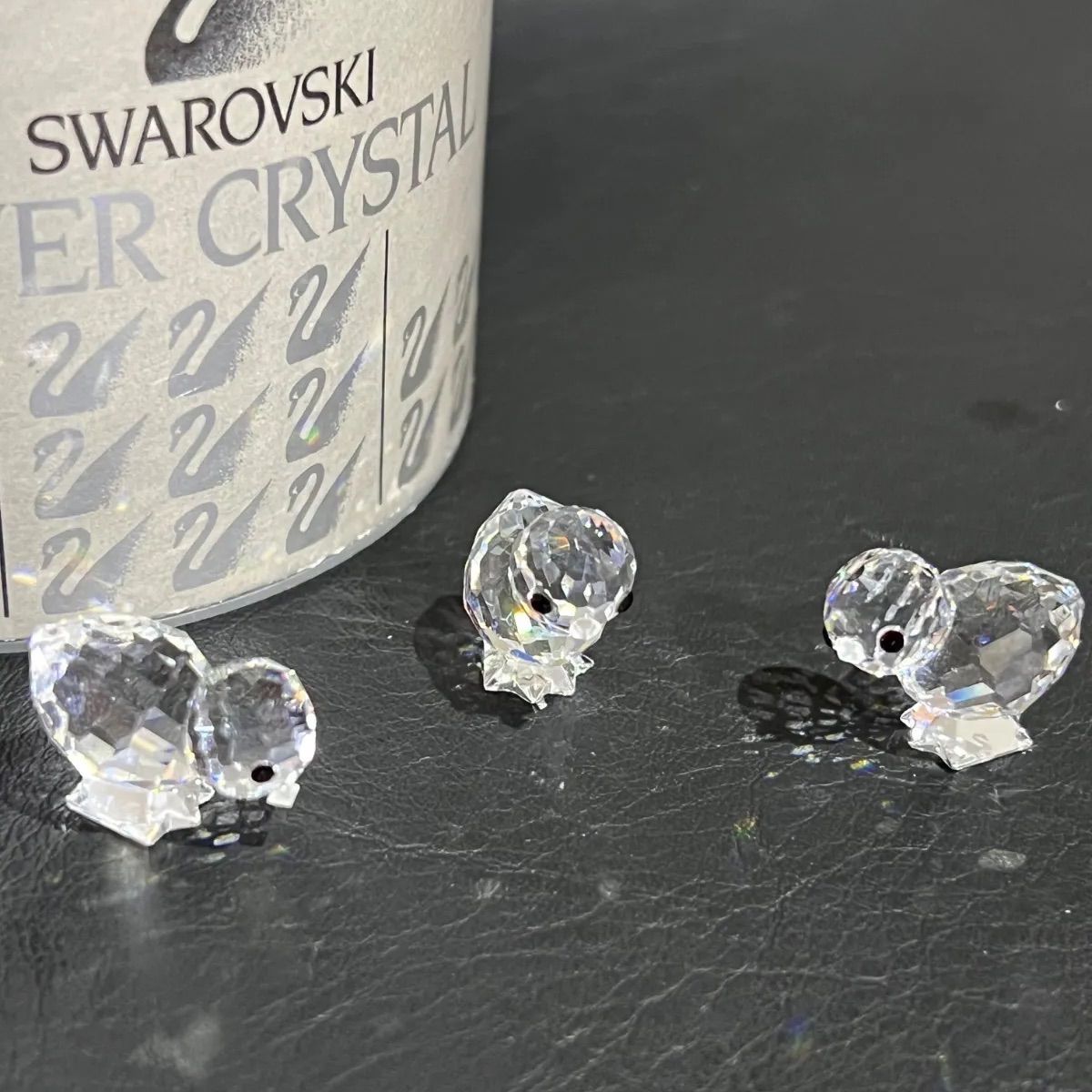 廃盤］スワロフスキー Swarovski ひよこ3匹セット クリスタルガラス