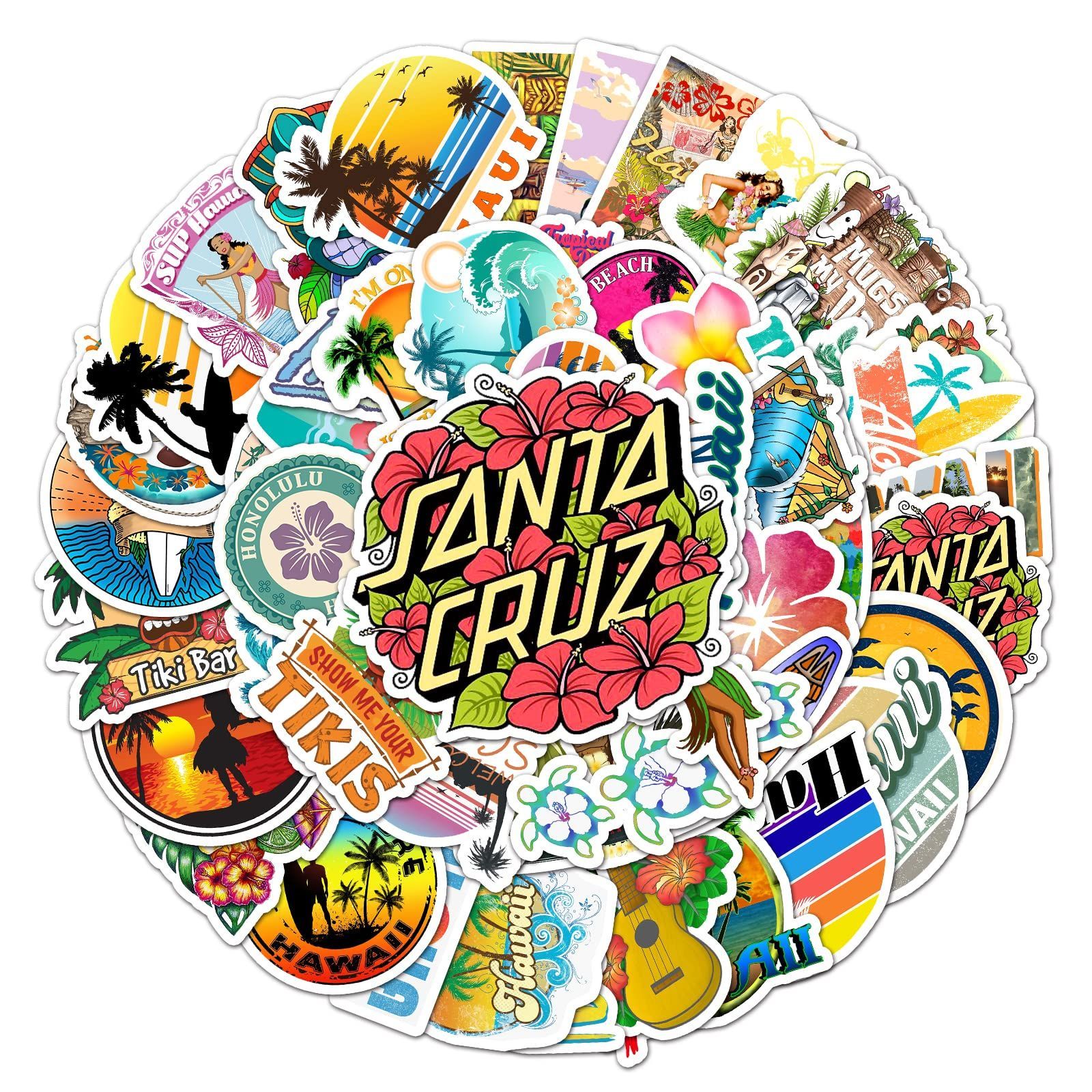 バイク 車 ヘルメット ブランドステッカースーツケース ハワイトラベル