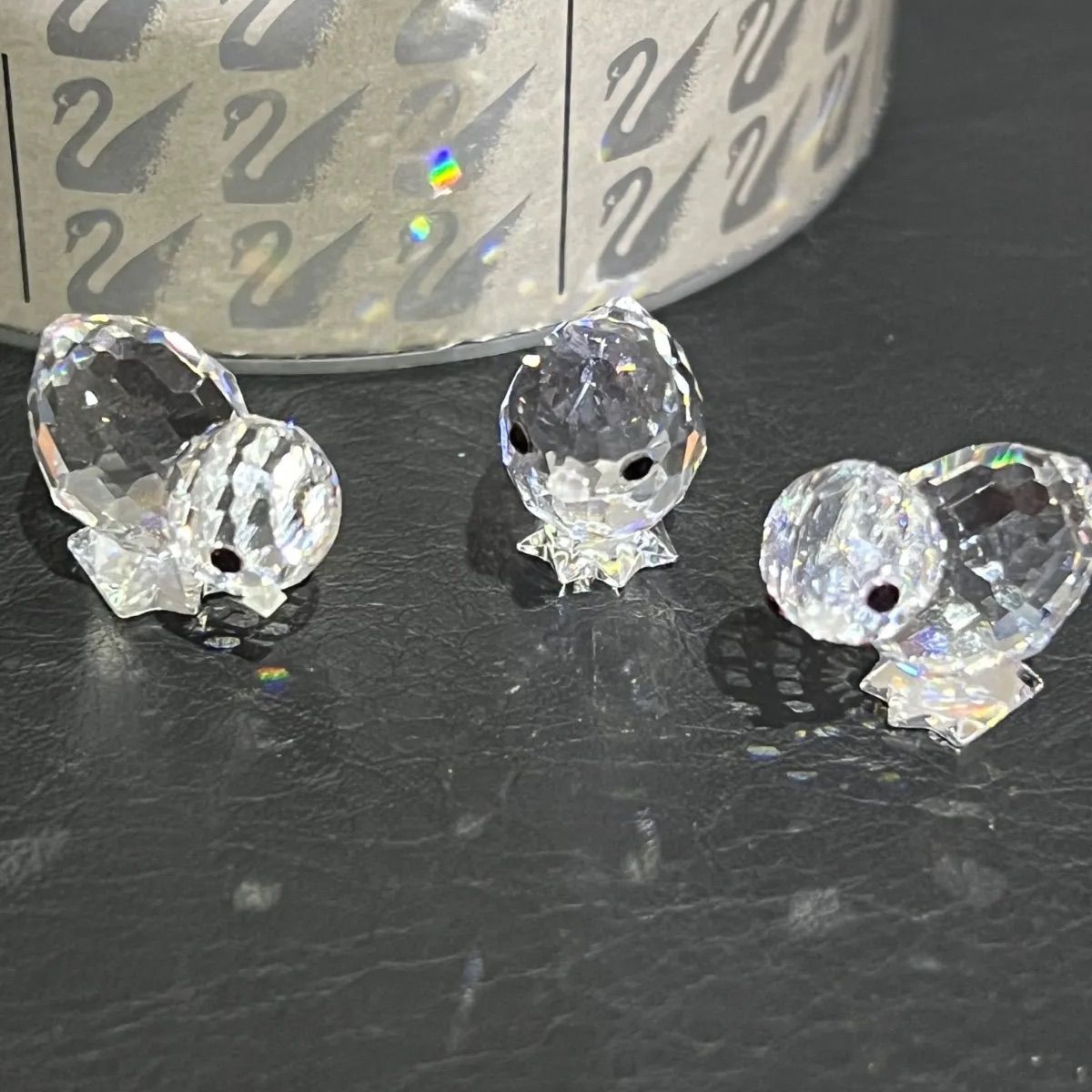 廃盤］スワロフスキー Swarovski ひよこ3匹セット クリスタルガラス