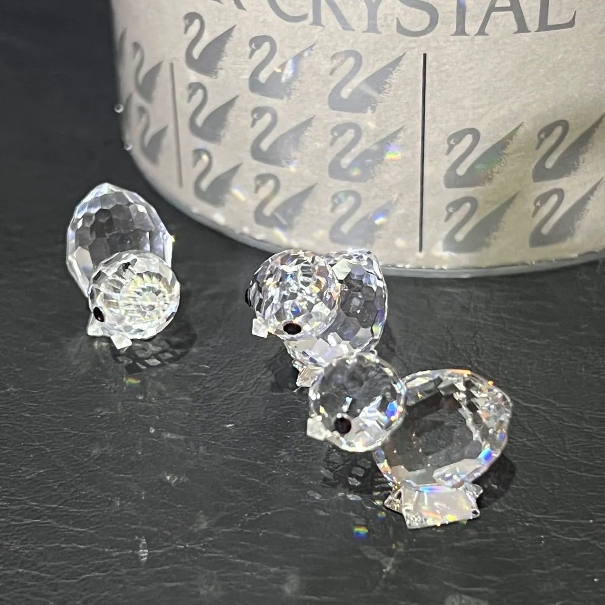 廃盤］スワロフスキー Swarovski ひよこ3匹セット クリスタルガラス