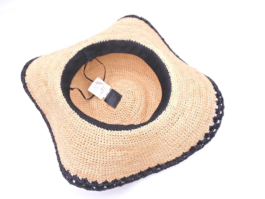 MAISON N H PARIS メゾンエヌアッシュパリ ラフィア ハット ベージュ