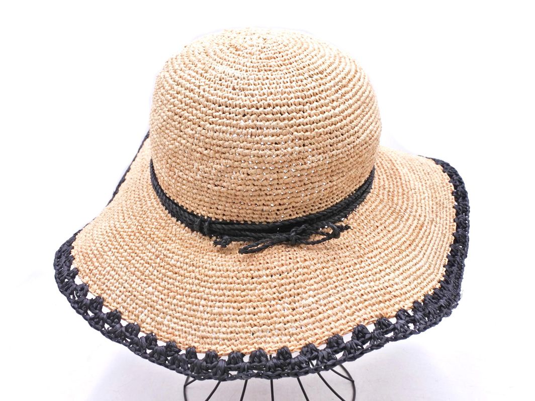 MAISON N H PARIS メゾンエヌアッシュパリ ラフィア ハット ベージュ