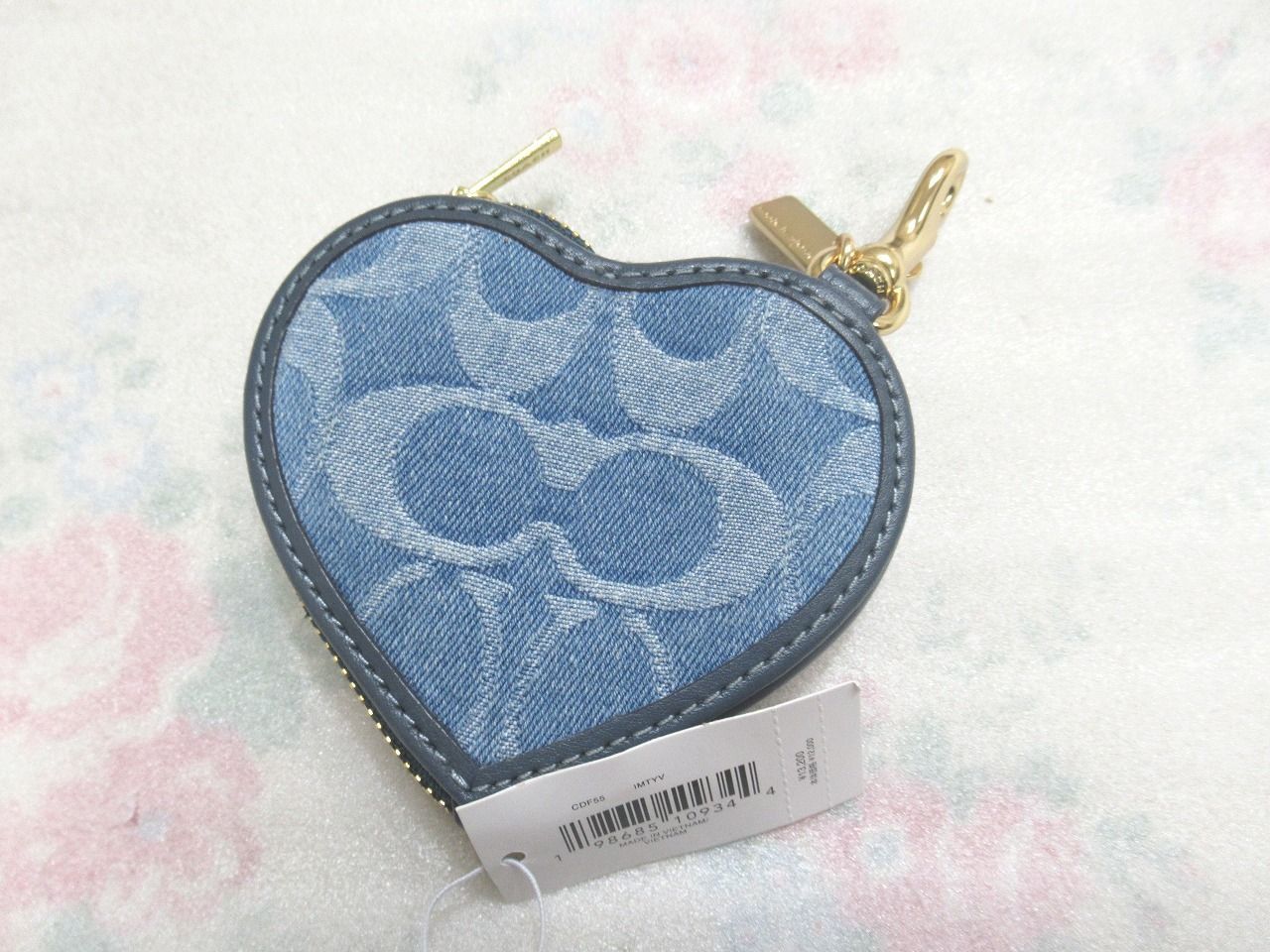 新品未使用 COACH コーチ ハート バッグ チャーム・シグネチャー