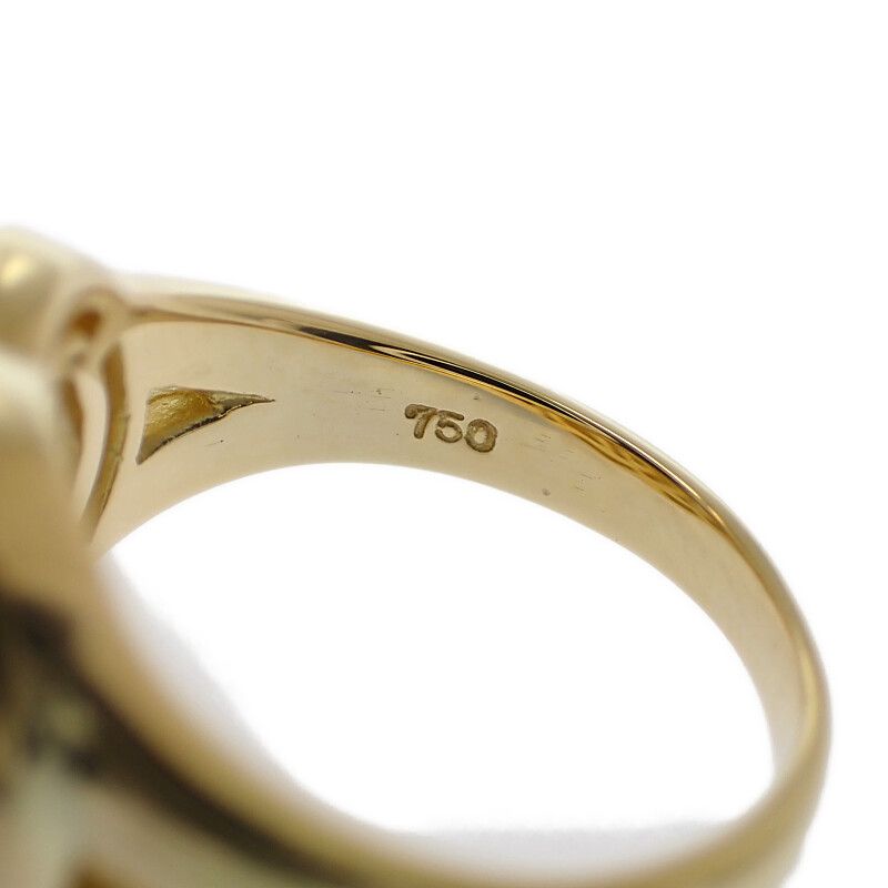 セリーヌ CELINE ダブルサークル 12号 リング 美品 刻印あり 18金 K18