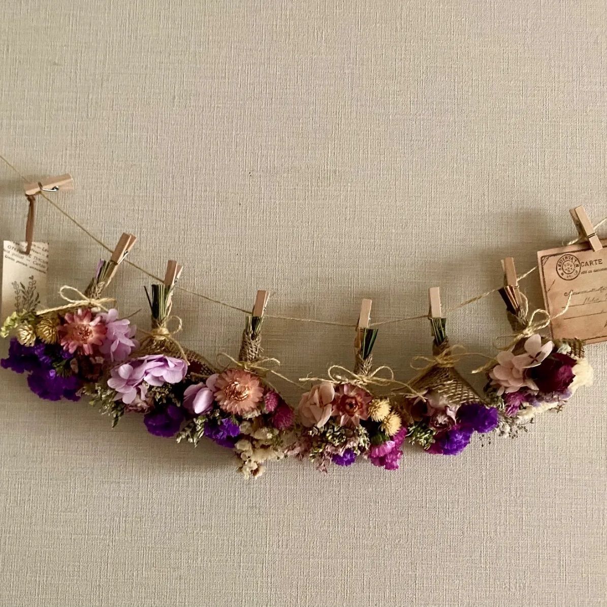 ドライフラワー♡プチスワッグ♡ガーランド - メルカリ