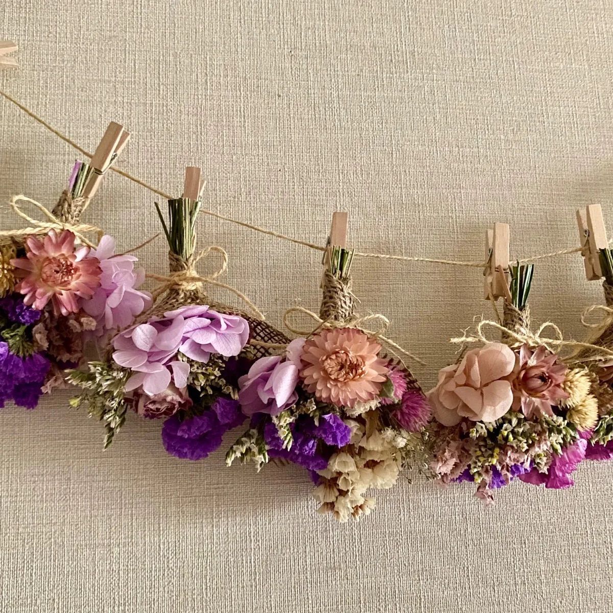 ドライフラワー♡プチスワッグ♡ガーランド - メルカリ