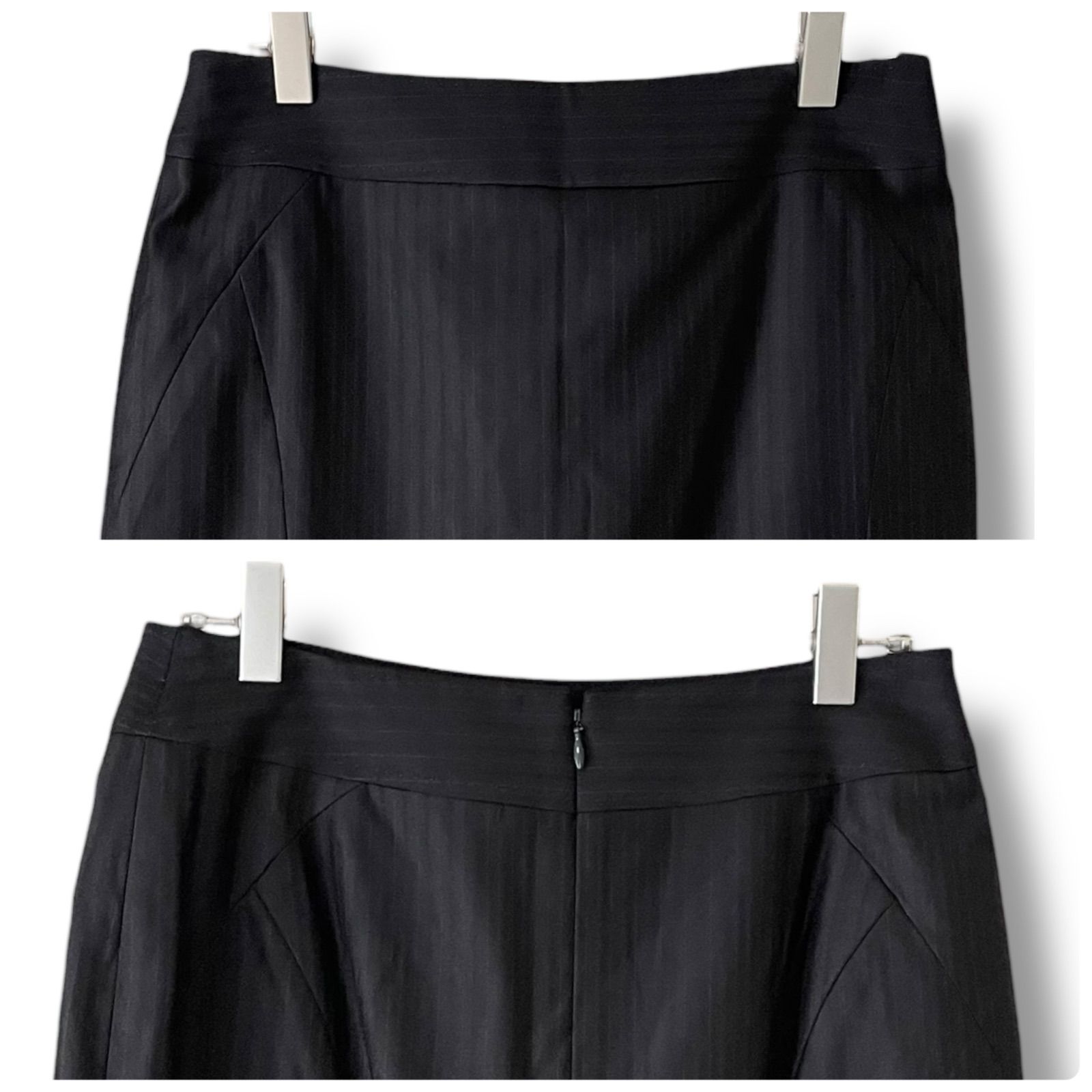 ICB アイシービー セットアップ スカート スーツ 7号 S ストライプ