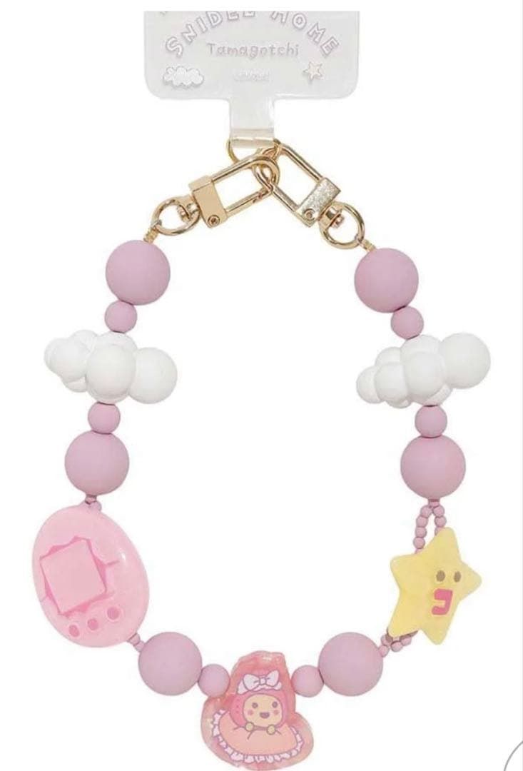 s742 完売品 スナイデルホーム たまごっち いちごっち スマホストラップ 新品 SHGG261257 SNIDEL HOME コラボ スマートフォンストラップ ハンドストラップ 携帯アクセサリー 限定モデル 入手困難 正規品 キャラクターコラボ ギフト向け