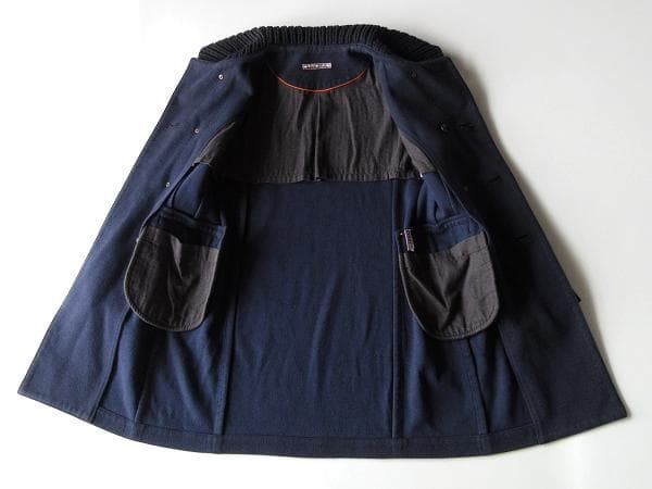 Umii908 45rpm ニット襟 微起毛 コットンヘリンボーンツイード