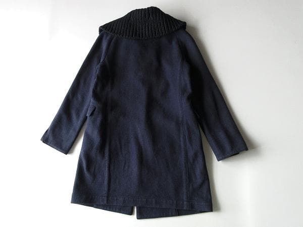 Umii908 45rpm ニット襟 微起毛 コットンヘリンボーンツイード