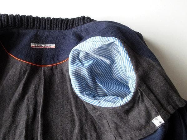 Umii908 45rpm ニット襟 微起毛 コットンヘリンボーンツイード