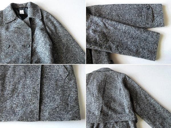 希少 90sビンテージ agnes b. アニエスベー ベルト付 ネップウール