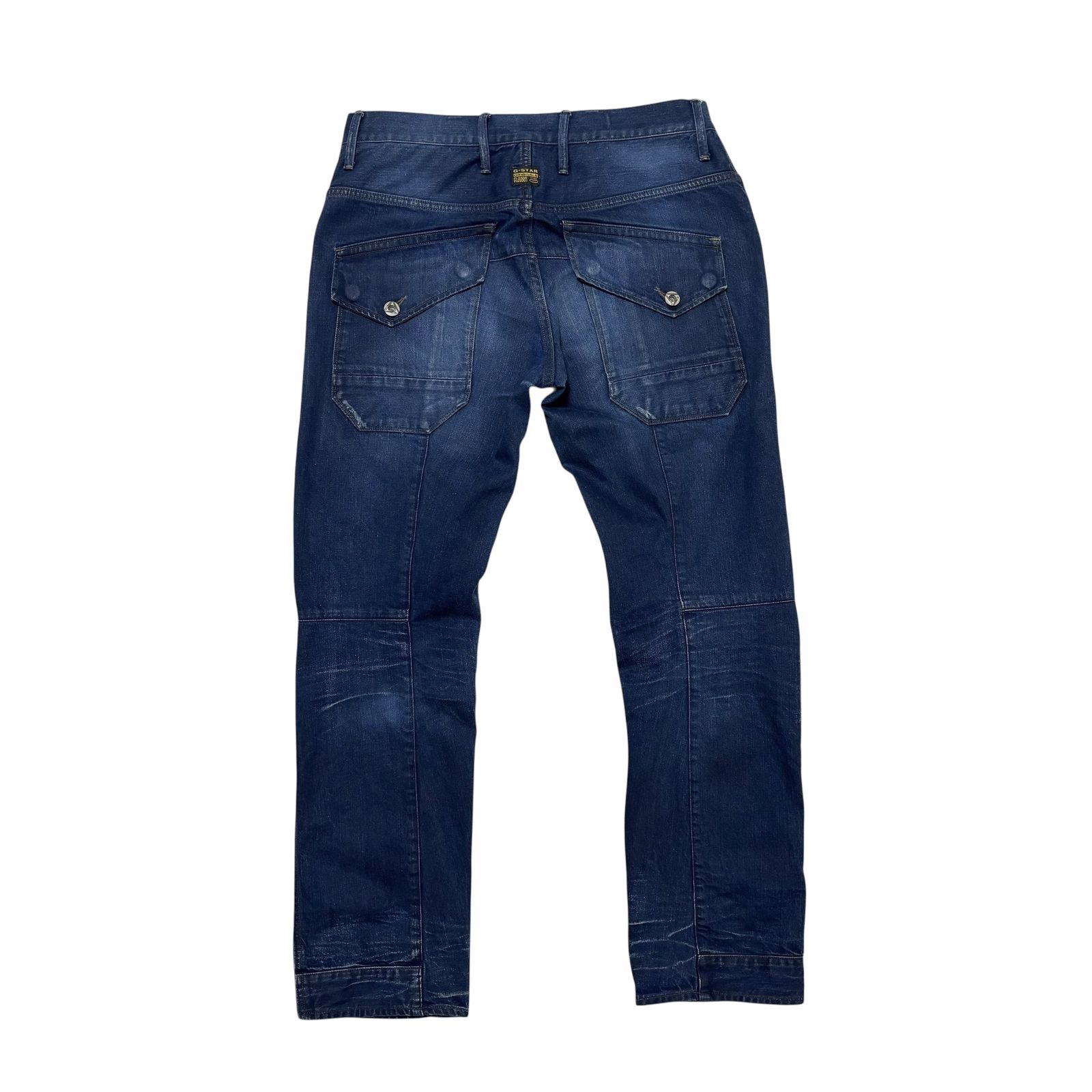 古着 ジースターロウ G-STAR RAW ストレート デニムパンツ ダメージ 