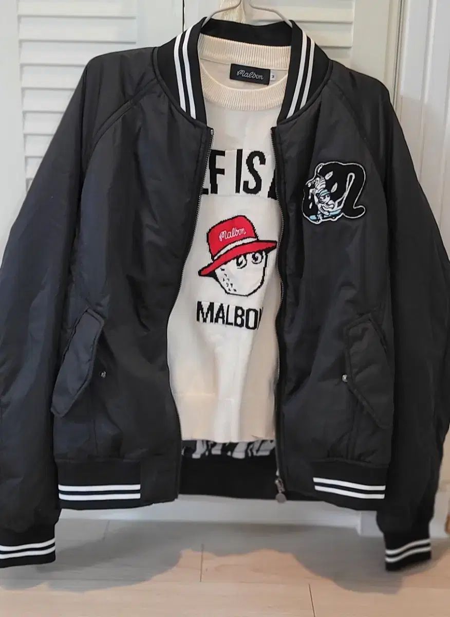 マルボンゴルフ ブラック スタジャン ジャケット アウター L - メルカリ