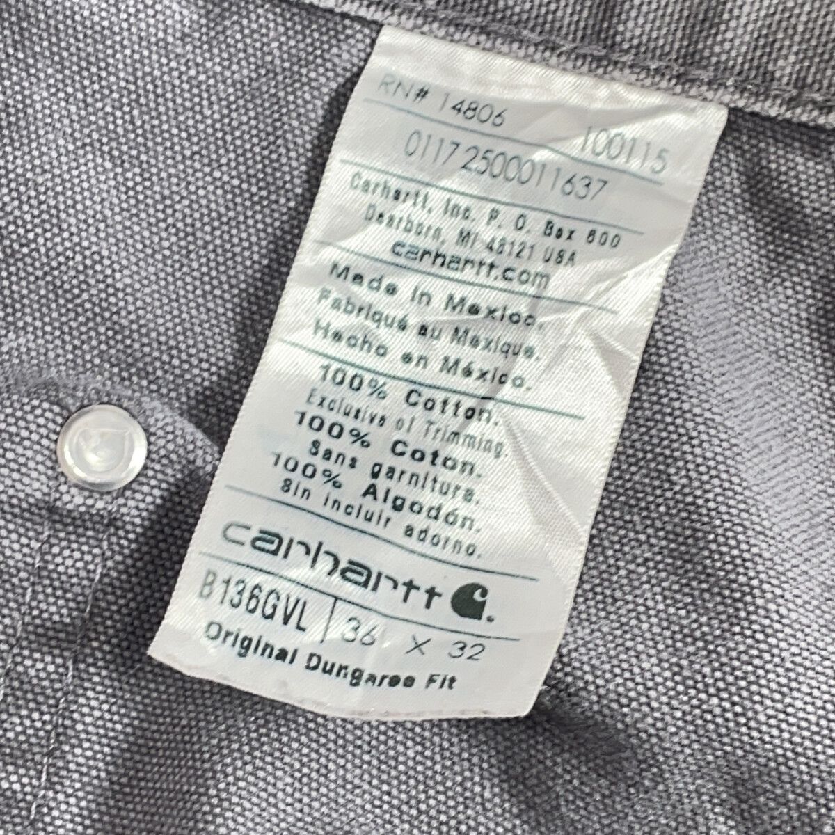 carhartt カーハート B136GVL ダブルニー ワークパンツ/ 36 - メルカリ