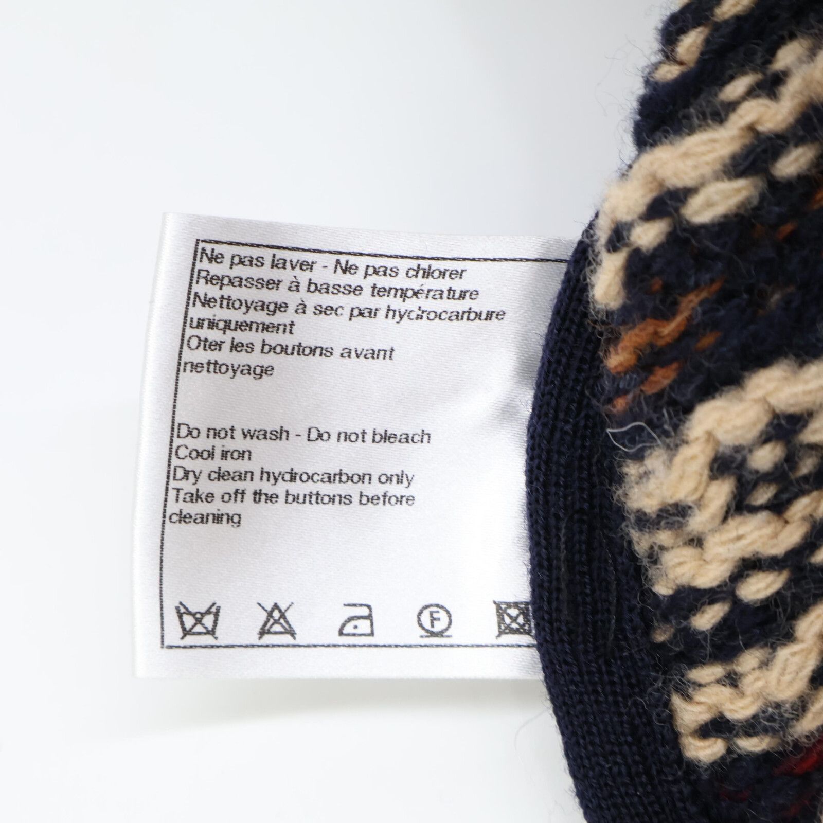 CHANEL シャネル 【美品】P41671K03112 グリボアボタン ウールx