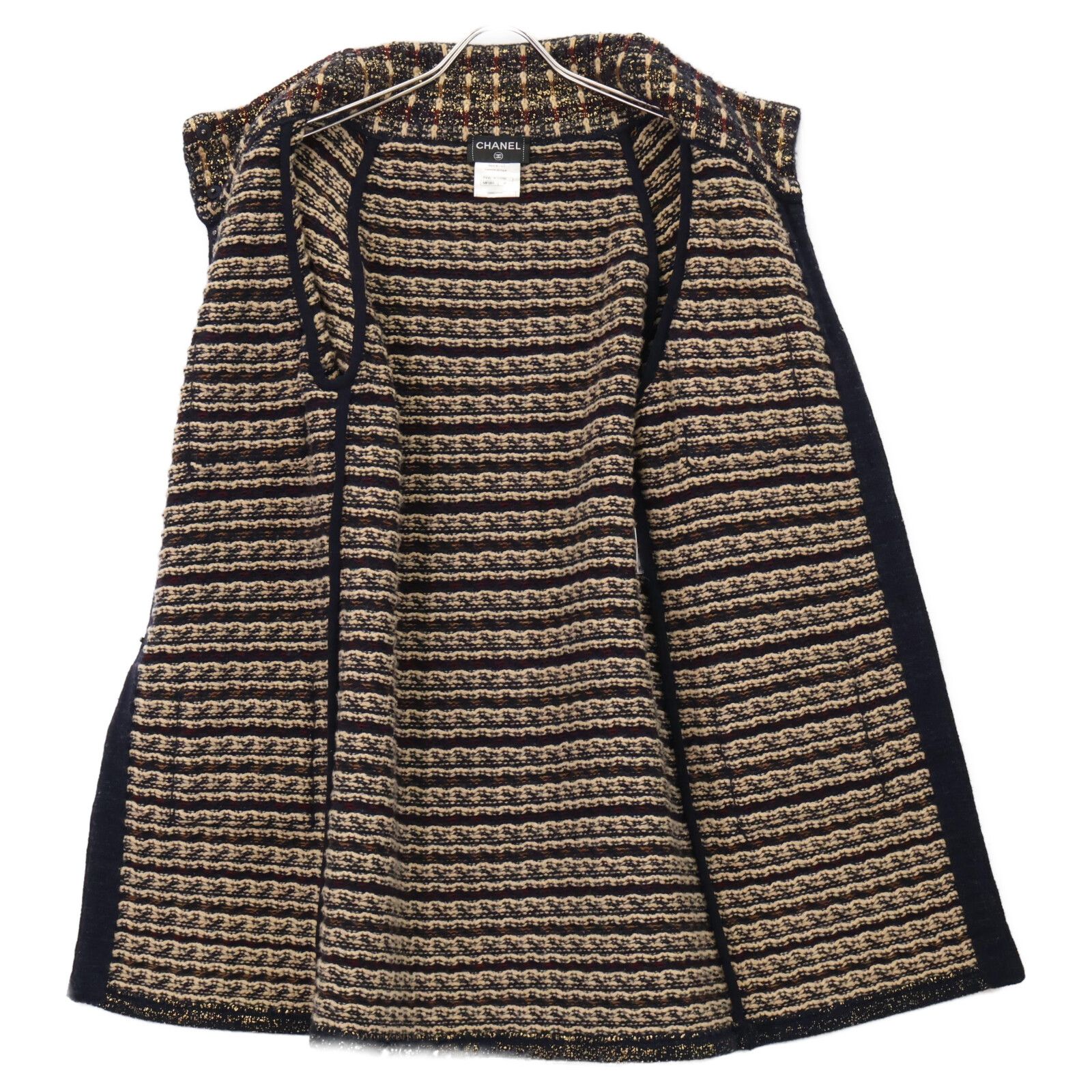 CHANEL シャネル 【美品】P41671K03112 グリボアボタン ウールx