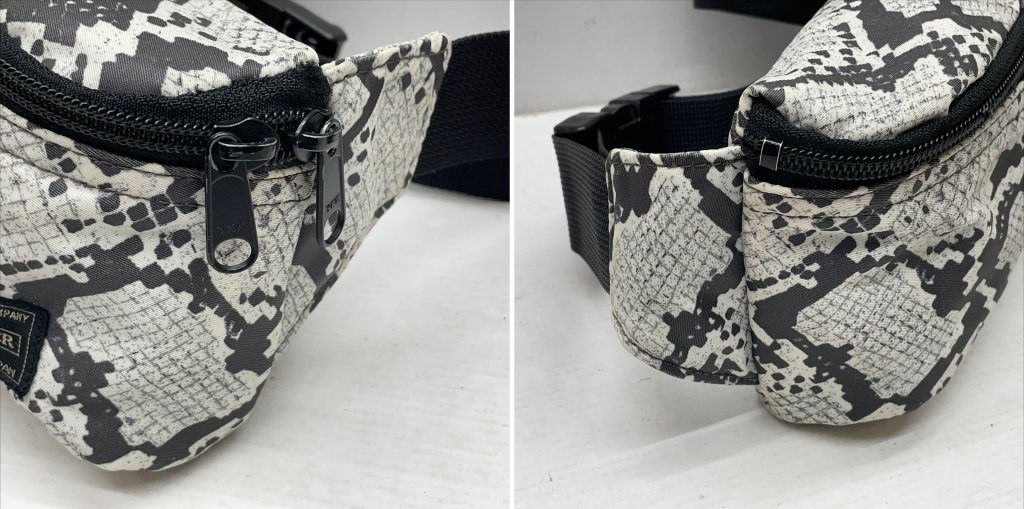 01w-4835 ヘッドポーター HEAD PORTER パイソン柄ウエストバッグ ヘビ