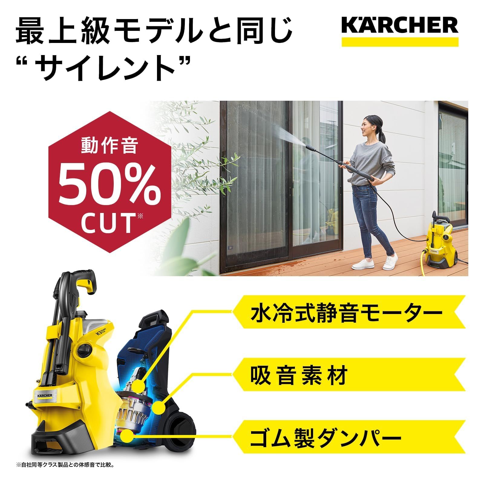 ケルヒャー(Karcher) 高圧洗浄機 K3サイレントプラス パワフル 静音 