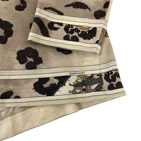 レオナール LEONARD カットソー ウール混 シルク混 ペイズリー柄 長袖