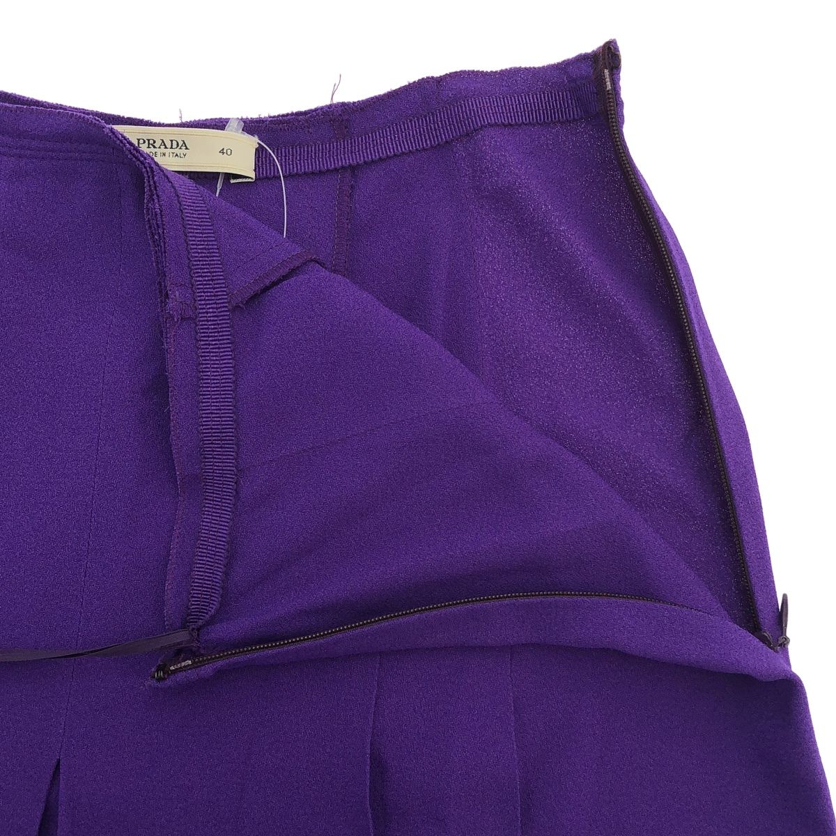 PRADA プラダ レーヨンフレアスカート パープル 40 - メルカリ