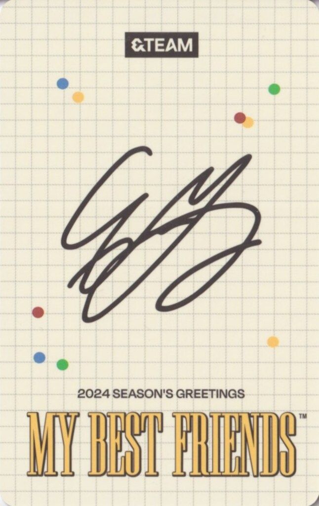 &TEAM YUMA 2024 SEASON'S GREETINGS MY BEST FRIENDS - メルカリ