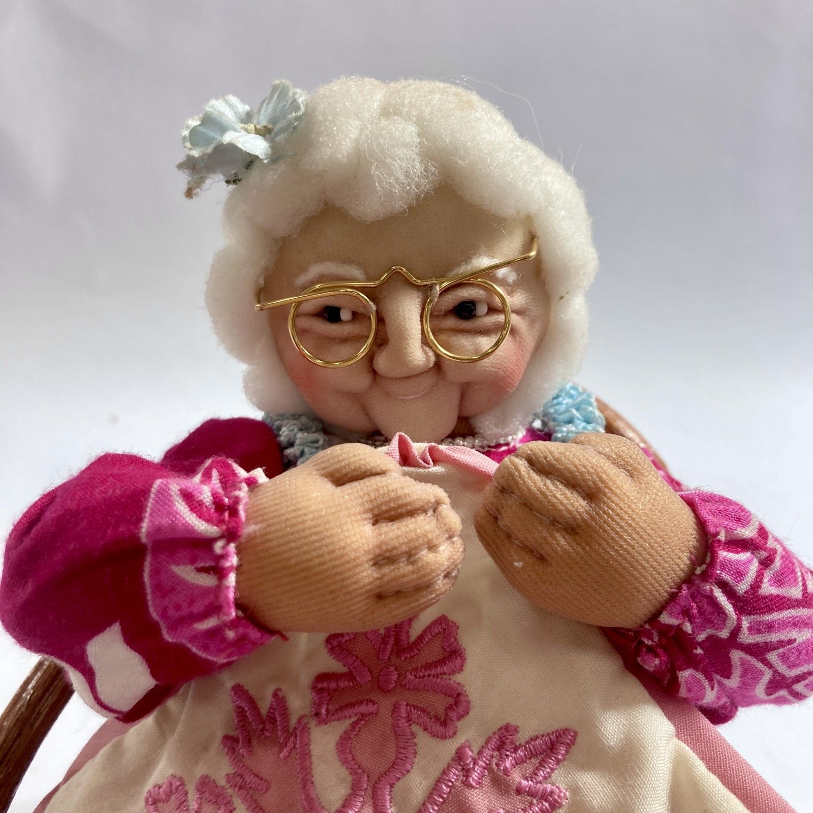 ☆ 希少 キルト おばあちゃん ROCKING CHAIR 人形 ハンドメイド ハワイ