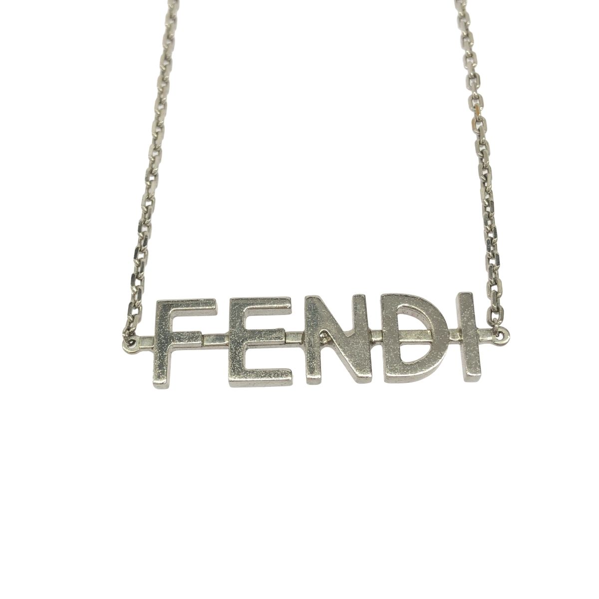 FENDI フェンディ ロゴネックレス シルバー - メルカリ