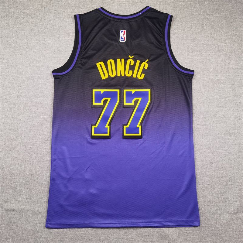 NBA ルカ・ドンチッチ（Luka Dončić）レイカーズ ユニフォーム 紫 刺繍