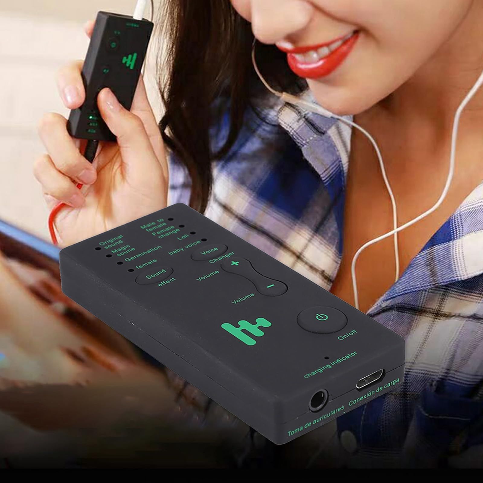 ポータブル ミニボイスチェンジャーサウンドカード ボイス変更 ライブ