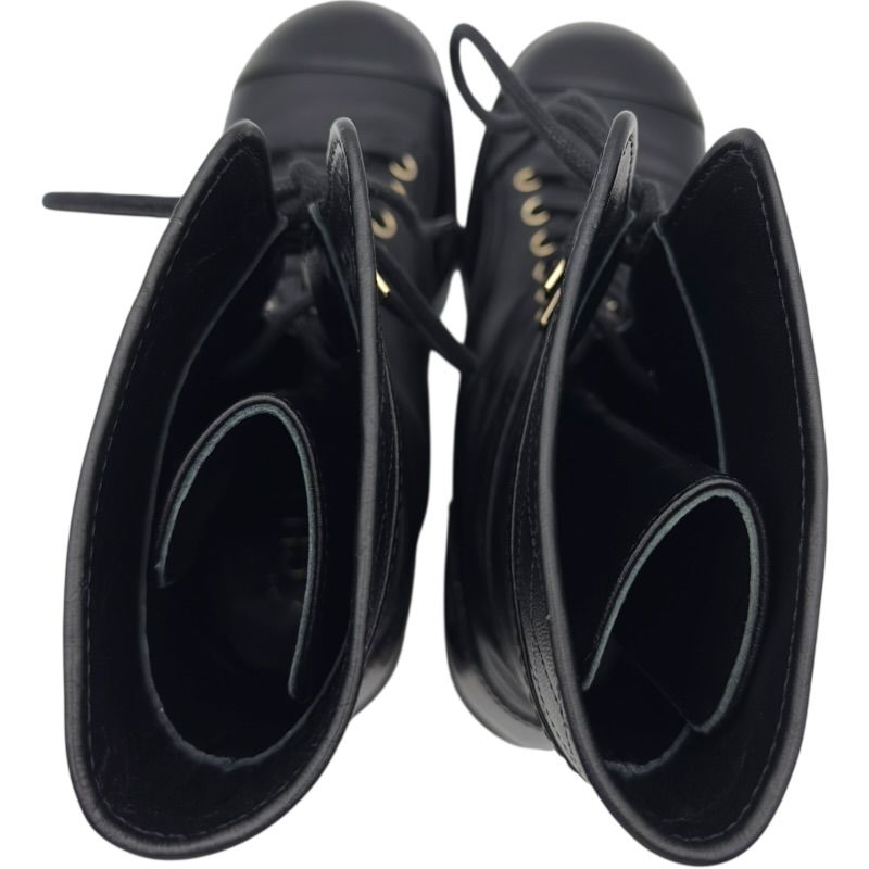 シャネル CHANEL マトラッセキルティングレザーロングブーツ G38863