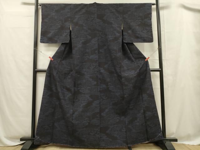 平和屋着物□結城紬 80亀甲 雲取り花文 正絹 逸品 未使用 DABC7718ya