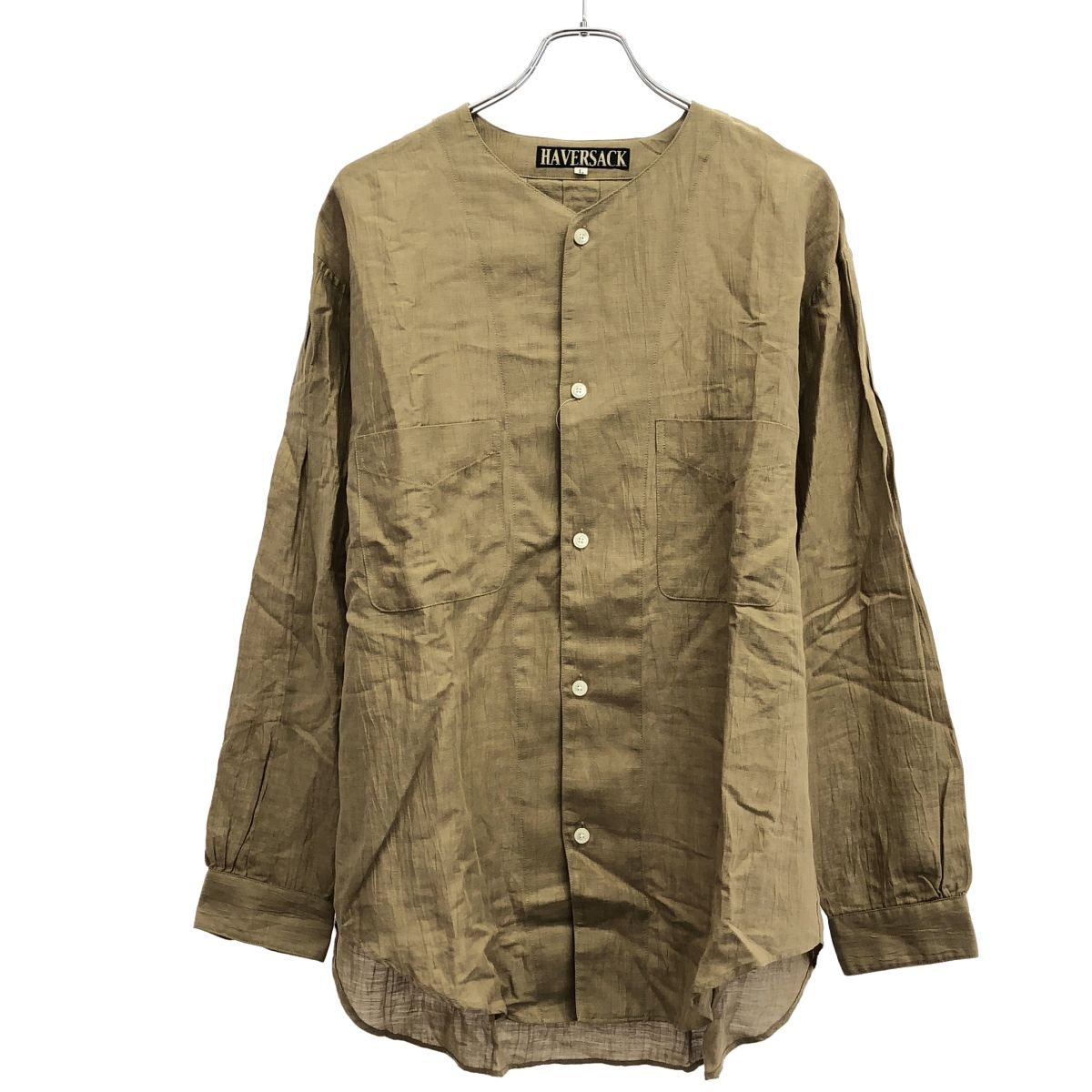HAVERSACK ハバーサック サイドポケットノーカラーシャツ 822133