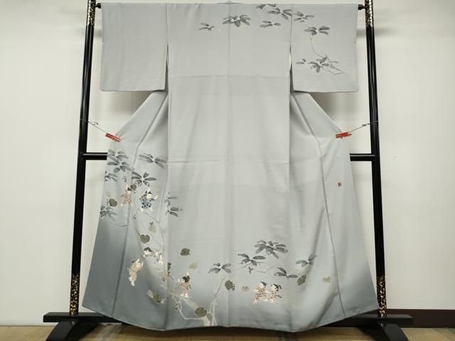 平和屋着物●十日町友禅作家　関口遼一　訪問着　南天文　童子遊び　暈し染め　正絹　逸品　CABD0373ut 平和屋着物○十日町友禅作家 関口遼一 訪問着 南天文 童子遊び 暈し