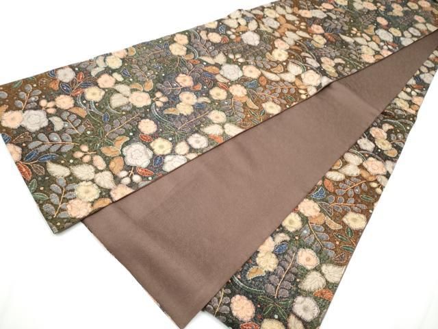 平和屋着物○全通柄袋帯 絞り 辻が花 金彩 正絹 逸品 CABE0073hy