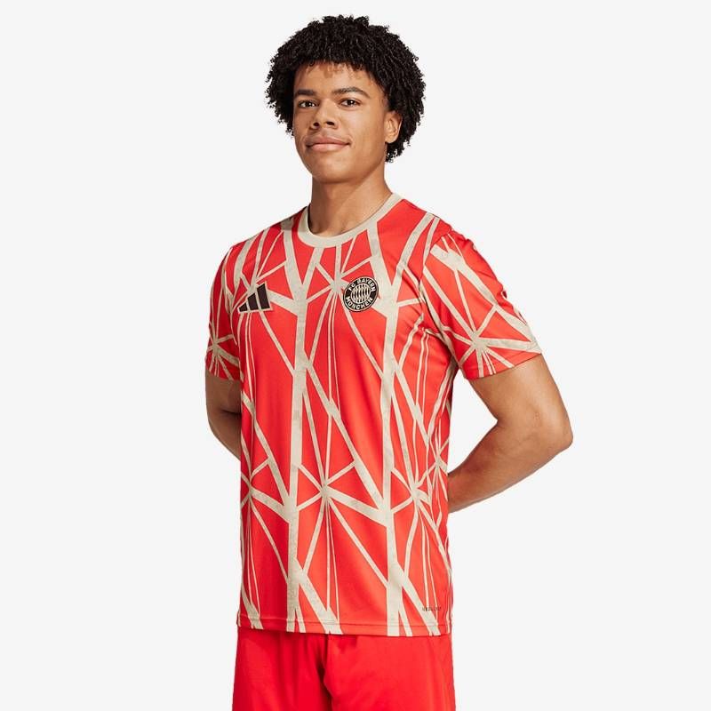 【送料無料・匿名配送】adidas アディダス バイエルンミュンヘン 24/25 レプリカシャツ プレマッチシャツ 練習着 レッド 新品 正規品 並行輸入 日本未発売