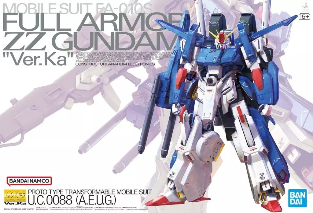 新品】プラモデル 1/100 MG フルアーマーZZガンダム Ver.Ka 「機動戦士