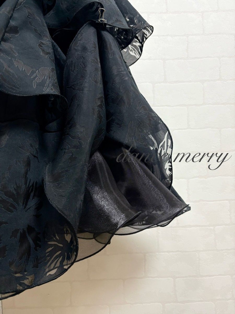 ☆送料無料☆新品 豪華 社交ダンス 黒 スカート パーティ 2303 タンゴ