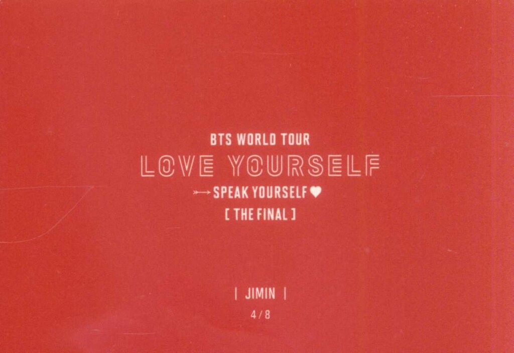 BTS ミニフォトカード JIMIN 2019 LOVE YOURSELF SPEAK YOURSELF THE