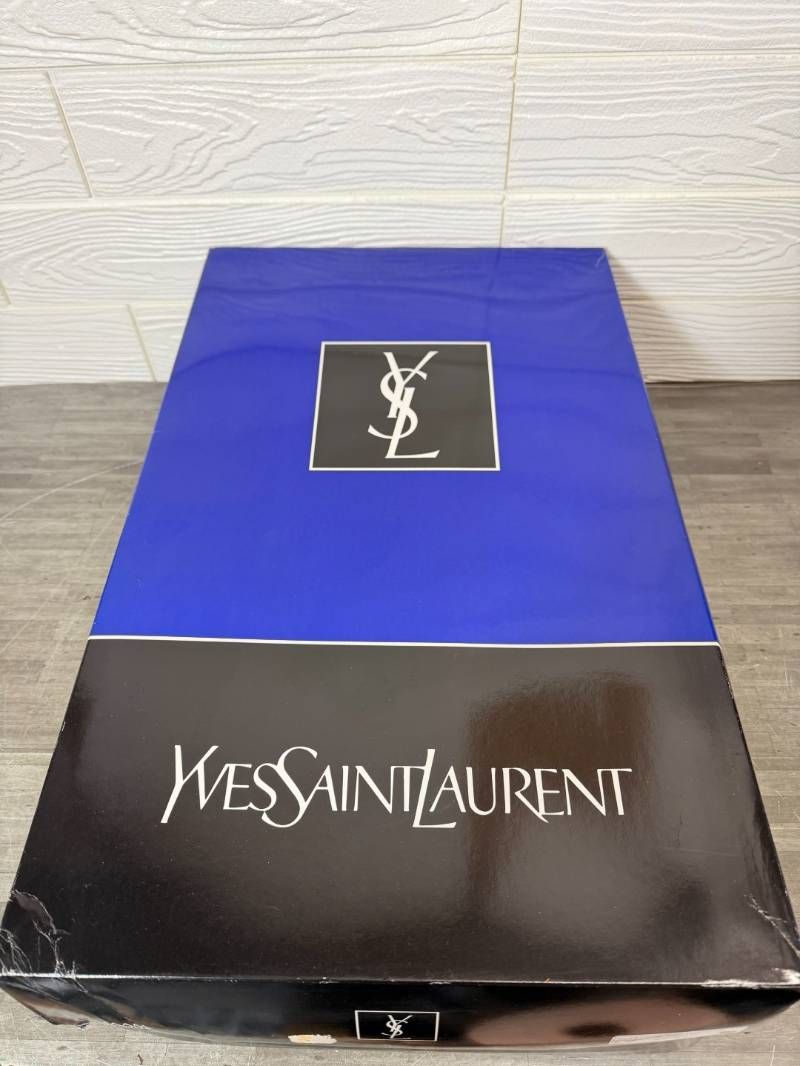 イヴサンローラン YSL ブランケット 140×200cm 毛100% 千鳥格子