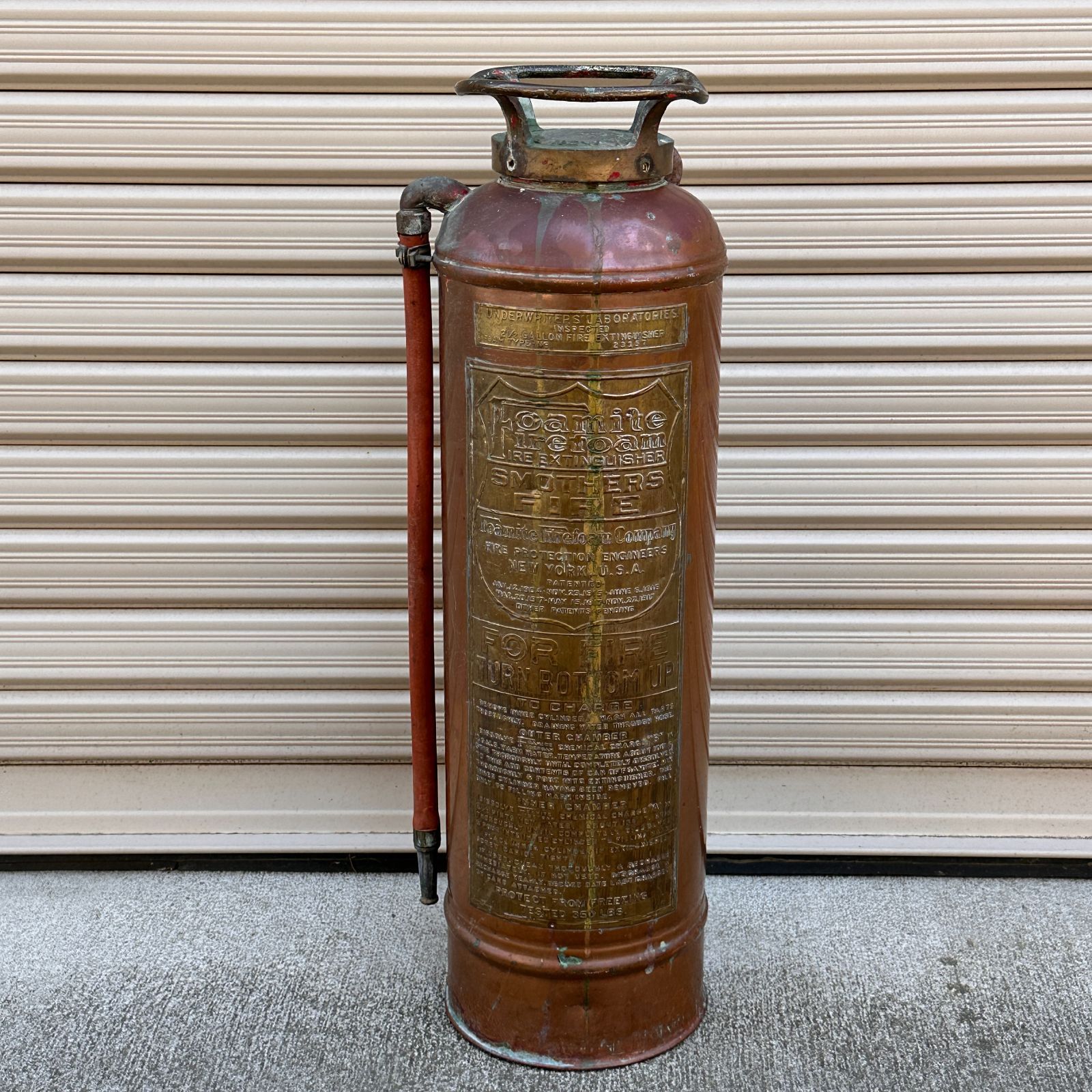 Foamite社製 ヴィンテージ消火器 銅/真鍮製 オブジェ - メルカリ
