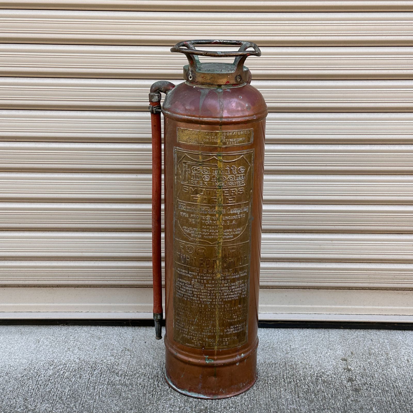 Foamite社製 ヴィンテージ消火器 銅/真鍮製 オブジェ - メルカリ