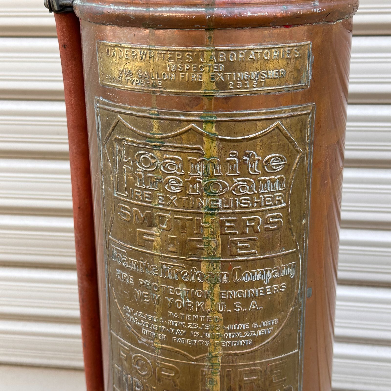 Foamite社製 ヴィンテージ消火器 銅/真鍮製 オブジェ - メルカリ
