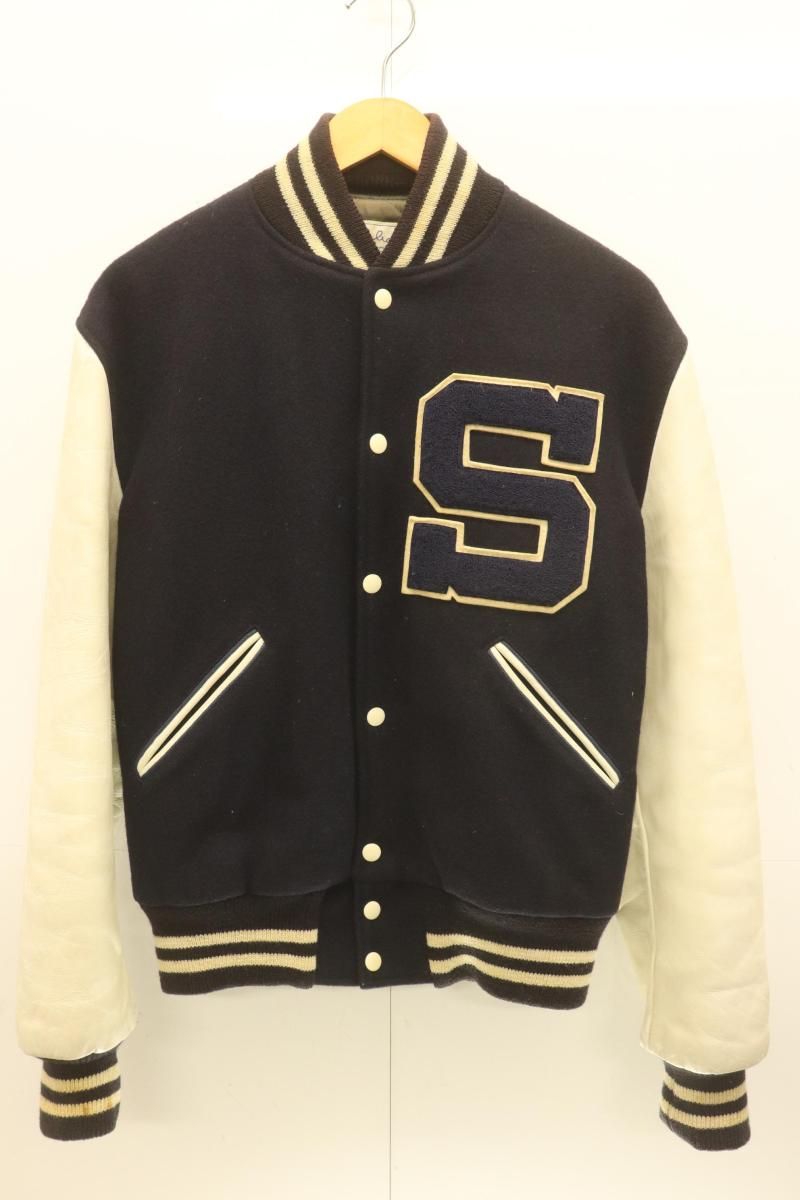 中古】 catchball メンズスタジャン 38 スタジャン catchball 38 紺