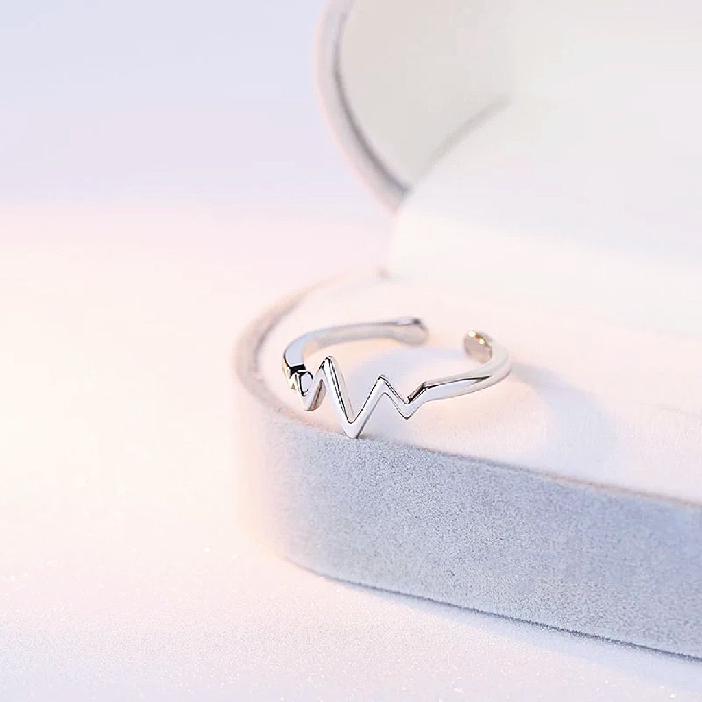 新品 S925 波形デザイン シルバー ジグザグ ウェーブ オープンリング