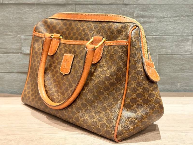 CELINE セリーヌ マカダム柄 ハンドバッグ ミニボストンバッグ