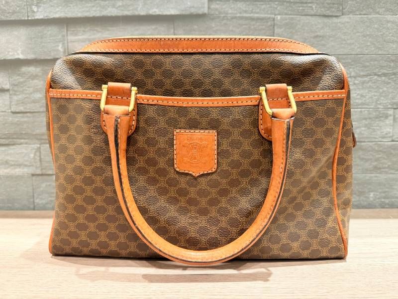 CELINE セリーヌ マカダム柄 ハンドバッグ ミニボストンバッグ