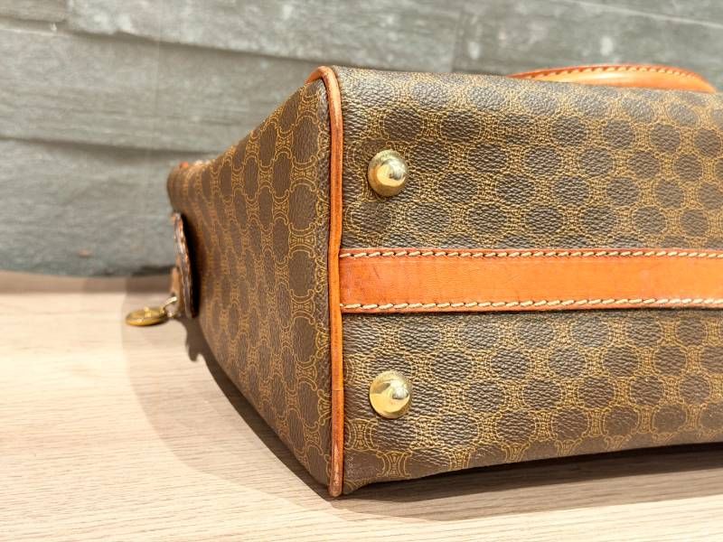 CELINE セリーヌ マカダム柄 ハンドバッグ ミニボストンバッグ